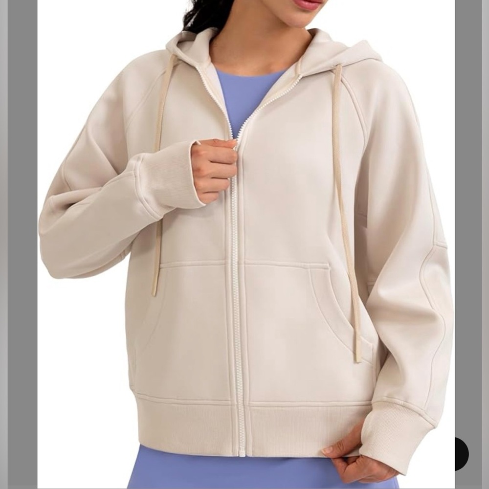 8 full zip hoodie fleece inside